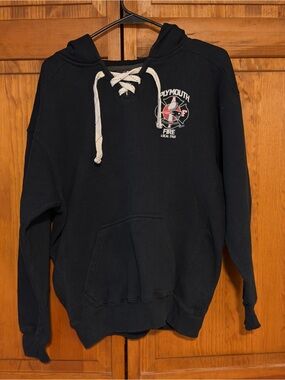 Plymouth Fire Graphic Hooded Sweatshirt - Black